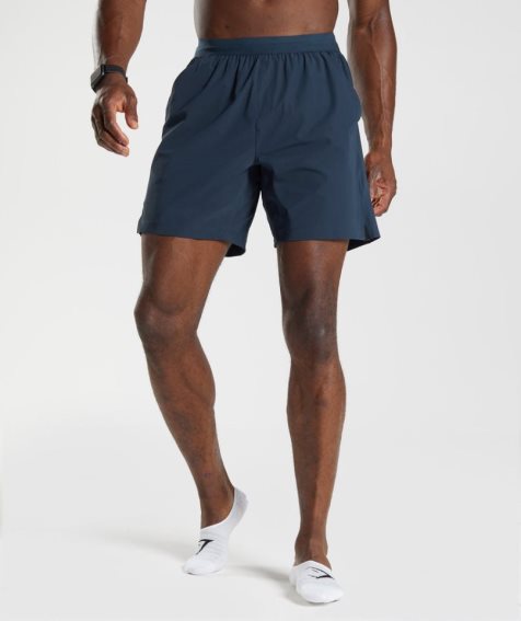 Men's Gymshark Studio Shorts Navy | CA D018N3